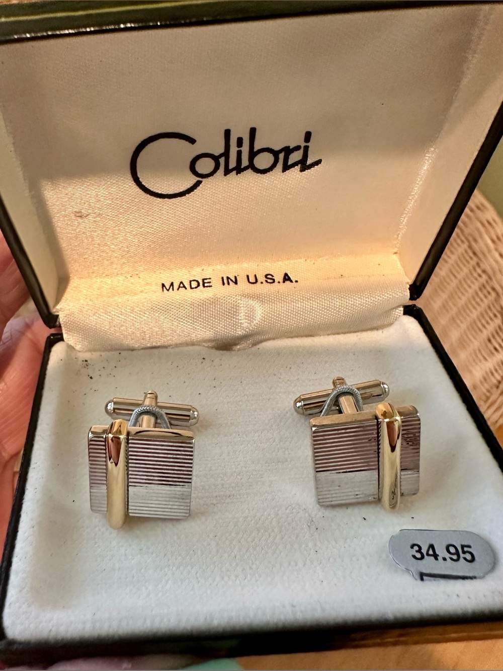 Colibrí Two-Tone Gold & Silver Square Cufflinks